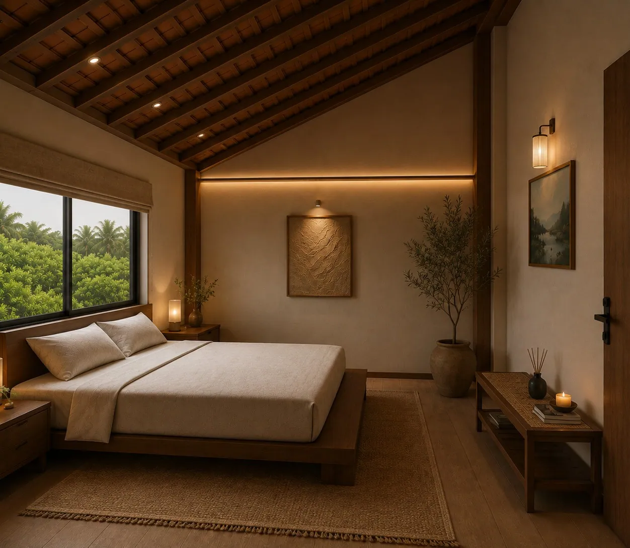 A bedroom to the trees. These visuals are render concepts.